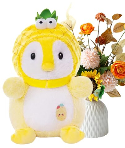 Gihioue Plush Penguin Fruit Penguin Plush Figure - Cartoon Animal Doll for Children Teenagers Adults Collectors Bedroom Children's Room Car Sofa Bed Baby Room Playtime Bedtime Travel