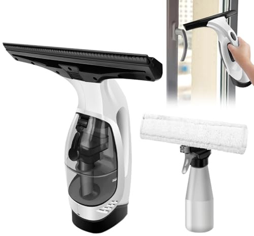 Tergipavimento per finestre, lavavetri elettrico senza fili, con finitura scintillante, strumento per la pulizia degli specchi, per docce, vetri, piani di lavoro, piastrelle, aspirapolvere elettrico