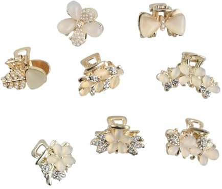8 Pinzas Pequeñas Para El Pelo, uraderas, Antideslizantes, Fuerte Sujeción, accesorios de peinado, Mini Accesorios Bonitos Para Cabello Grueso y Fino