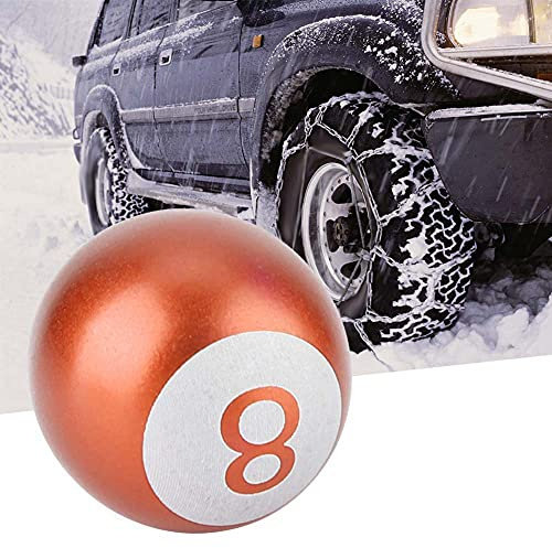 OVAQUIXI 4Pcs Aluminum Motorcycle Car Truck 8-Ball Tire Valve Stem Caps Durable Orange Dust Covers for All Vehicles (Orange)