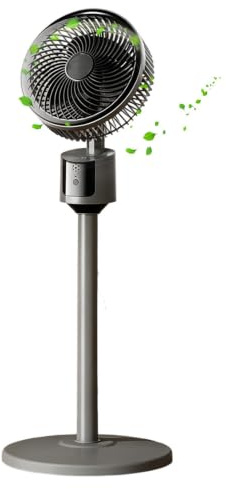 Ventilador de pie – Pedestal de alta resistencia con circulación de aire de refrigeración silenciosa y potente | Ventiladores de piso eléctricos para dormitorio, estudio, oficina, dormitorio universit