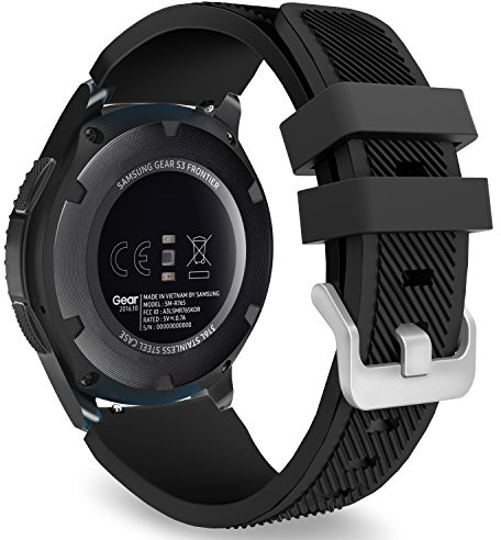 MoKo Sport Band Compatible with Samsung Galaxy Watch 3 45mm/Gear S3 | für S3 Frontier/Classic/Galaxy Watch 46mm, Weiches Silikon, Wasserdicht & Atmungsaktiv, 22mm Ersatzarmband, für Herren Damen