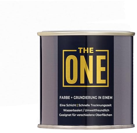 THE ONE All-In-One Paint & Primer - Off White Gloss, 1 L | Multi-Surface 1 Coat Formula | Easy Indoor & Outdoor Decorating for Home & Garden Walls, Floors & Furniture | Durable, Water-Based & Low VOC