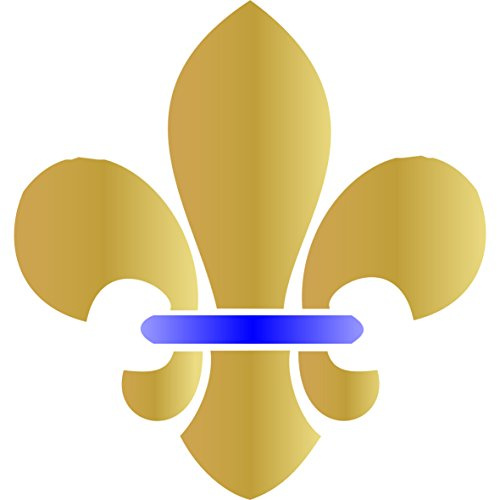 Scout Fleur de Lis Schablone – 12,5 x 14 cm – Wiederverwendbare Iris Schwert Lilie Fleur-de-Lis Fleur-de-LYS Wandschablone