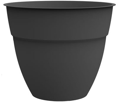 EDA - Pot de Fleur Osaka Ø 25 cm - Volume 6,5 L - Ø 25,6 x H.21,2 cm - Gris Anthracite