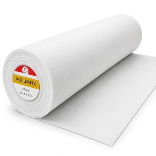 VOLUMFIX® 30 meter rulle – den populära påstrykbara volymfleecen för väskor och pennfodral, tvättbar vid 40° (30 m x 90 cm)