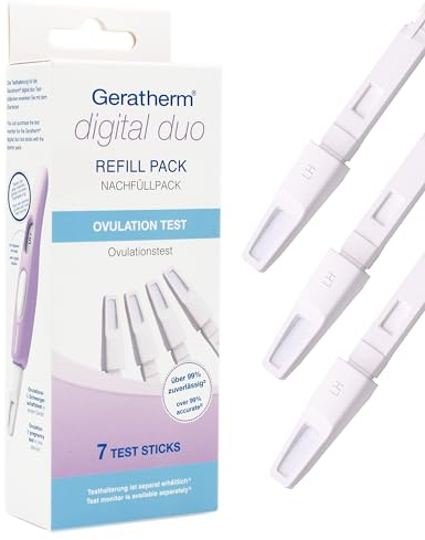 GERATHERM digital duo - Nachfüllpack OVULATION für digitalen Schwangerschafts- & Ovulationstest/7x Teststäbchen LH-Test/Sensitivität 25 mIU/ml