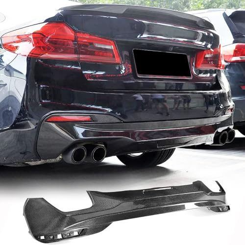 THOMIX Auto Heckstoßstange Diffusor für BMW 5 Series G30 G38 M Sport 2017 2018 2019,Spoilerlippe Heckdiffusor,Auto Heckspoiler Heckstoßstange Lippe Hecklippe des Fahrzeugs Auto Zubehör