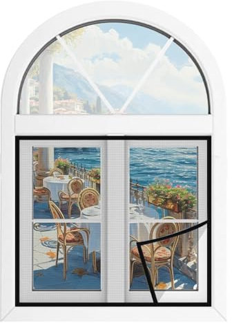 Cortina de puerta antiinsectos hecha a medida de 120 x 200 cm para puertas de pasillos, versión negra 2024