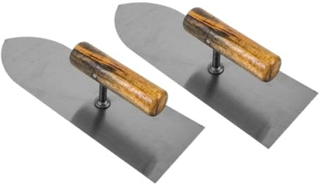 IWOWHERO 2stücke Gipserkelle Aus Stahl Und Holz Trockenbau-glättspachtel Für Zuhause Tragbares Werkzeug Für Wand-verputzen Und Glättung