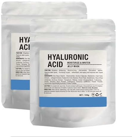 Hyaluronsäurepulver, Hyaluronsäurepulver für die Hautpflege, niedermolekular, wasserlöslicher Feuchtigkeitswirkstoff für DIY-Gesichtsserum und Anti-Aging-Hautpflege (2)