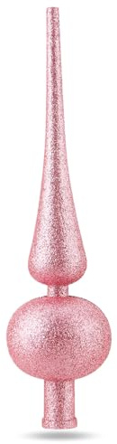 Punta rosa per albero di Natale, puntale per albero di Natale, puntale per abete di Natale, punta per albero di Natale, puntale per albero di Natale (punta-rosa)