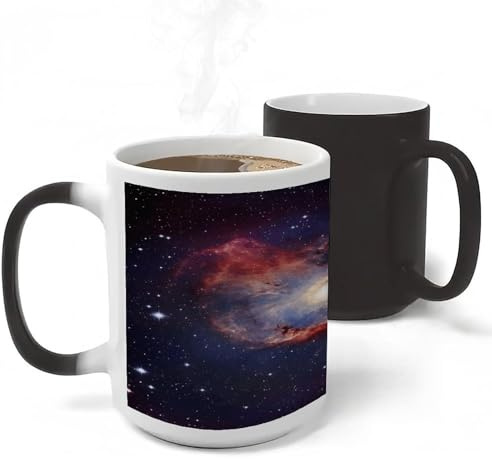 FekiLoot Universe Milky Way Galaxy Mug Personalized Color Changing Coffee Cup Stylish Drinkware Ceramic Funny Magic Mugs Thermal Induction Novelty Coffee Mug Cute Tea Cup 11oz