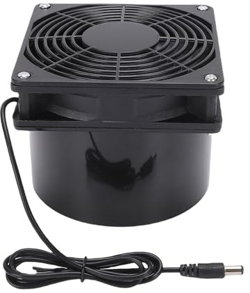 Hamwesh Solcellsdriven Frånluftsfläkt, 10W Monokristallint Kisel Energibesparande Ventilationsfläktsats, Solpanelsdriven Frånluftsfläkt med Tillbehör för Hönshus Växthusdjur