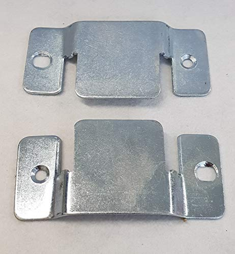 GREEN COUNTY HARDWARE Robuste Wandhalterungen mit Verriegelung, Silber, aus Eisen, für schwere Spiegel, Kopfteile und Hängeschränke, Wandmontage, 2 Stück, 10.2 x 5 cm
