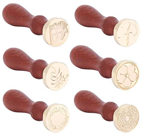 Oulensy 1PC (#5) Retro- Metallsiegellack Stempel für DIY Stamping Craft Hochzeit Einladungen Sealing Holz Griff Stamp Craft
