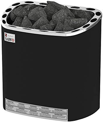 Sauna Poêle Électrique 4,5 kW Sawo Scandia Fiber avec Revêtement de Flocage Thermo-sûr sans Unité de Contrôle (NS Modèle)