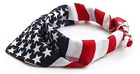 EROSPA® Kopftuch USA Amerikanische Flagge - Bandana Halstuch Stirnband Streifen Sterne - 55 x 55 cm - 100% Baumwolle - 1 Stück