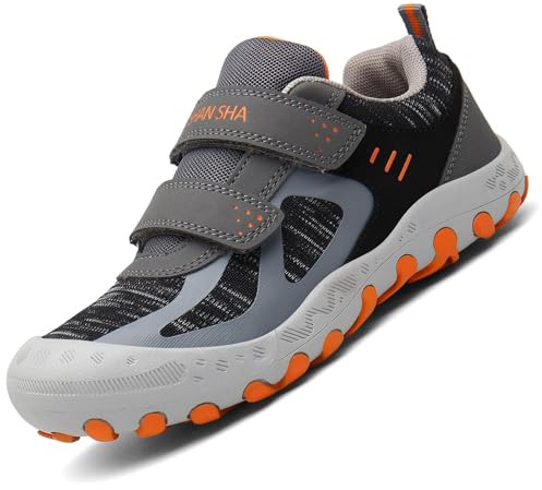 Mishansha Sport Shoes Bambini Bambina Scarpe da Ginnastica Running Basse Basket Outdoor Fitness Ultraleggero Gomma Anti Scivolo Primavera Scarpe da Scuola,Grigiochiaro 28 EU