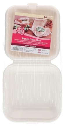 Bento Cake Box, 10 Piezas, 20,8x22,1 cm - Caja Blanco para Transportar Tartas (20x20 cm)
