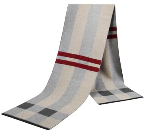 Hmsanase Schals Damen Tücher Halstuch Scarf Kaschmirschal Für Männer Winter Warm Schal Großes Halstuch Casual Outdoor Warm Kaschmir Schal Weich Kariert Streifen Pashmina Männer 01