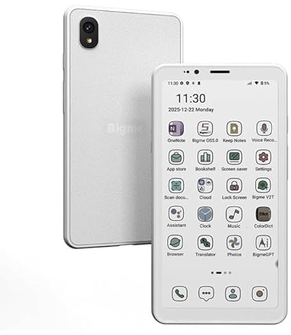 Bigme HiBreakS 5.84 E-Ink Smartphone para amantes de los libros y viajeros, 6 GB de RAM, 128 GB ROM, Android 14, legible bajo la luz del sol
