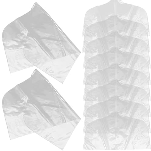 TOVINANNA 10pcs Garment Covers Clothes Storage Bags Dustproof Shoulder Protectors for Women’s Suits Jackets Hanging Closet Organizer 51x36cm