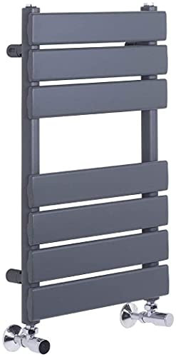 Warmehaus Bathroom Flat Panel Sand Grey 100 w Electric Heated Warming Towel Rail Radiator Rad 650 x 400 mm