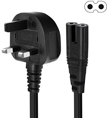 Printer Power Cable 3M for HP Envy/OfficeJet, Canon Pixma/Maxify, E pson, Brother, Dymo Label Writer Printer, 2 Prong Figure 8 Power Cord for Sony PlayStation 2/3/4, Xbox One X, Xbox 1s (3M/10FT)