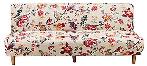 CHNSHOME Sofabezug ohne armlehnen Stretch Armlose sofaüberwurf Sofahusse Ohne Armlehne 2 sitzer Sofa Abdeckung Schlafsofa bezug