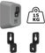Mars Outpost | Negro,Soportes de metal de montaje en pared para altavoz satélite delgado universal,Heavy Duty,Tornillos M5 M6 UNC 1/4-20,Más de 15 kg,Compatible con la mayoría de las marcas,2 unidades