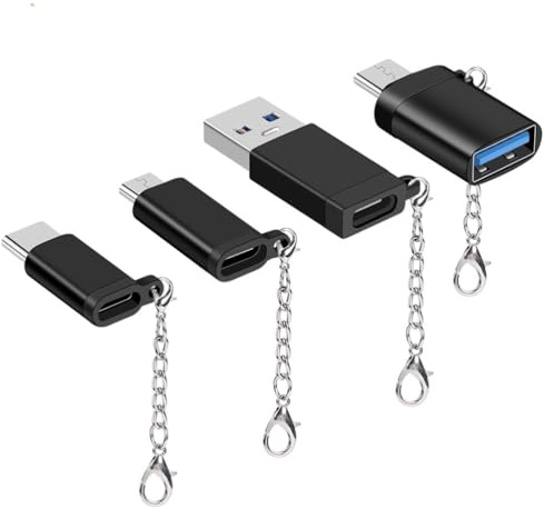 USB C Adapter Micro, USB 3.0-Buchse auf Typ C-Stecker, 4 Pack USB Typ C Konverter OTG Ladekabel Adapter für Samsung Galaxy Huawei, LG,Smartphone usw