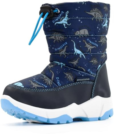 Nova Mountain Boys Girls Little Kids Winter Snow Boots,NF NFWB102 BlueDino 13