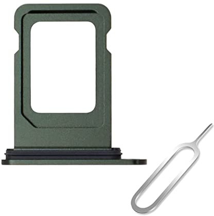 Cemobile SIM Card Tray Slot Holder Replacement for iPhone 13 Mini 5.4 Inch(Single SIM Version) with Waterproof Rubber Seal Ring + SIM Card Tray Open Eject Pin (Green)