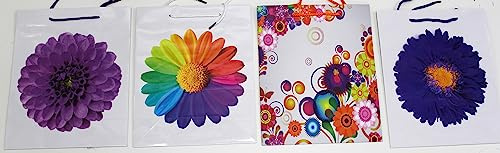 4 Stück Geschenktaschen Groß DIN A4 Geschenkbeutel 32x26x12cm Geburtstag Geschenktüten Papier 160g/m2 Geschenkverpackung Set Large