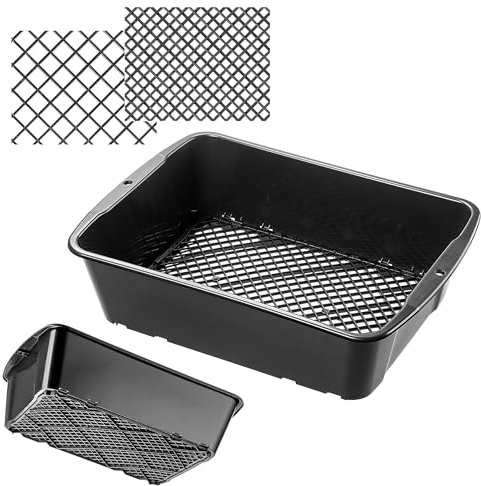 KADAX Regulierbares Gartensieb aus Kunststoff, Runder Kunststoffsieb für Sand & Kompost & Erde & Steine, Mit Manueller Verstellung des Siebeinsatzes (Rechteckig)