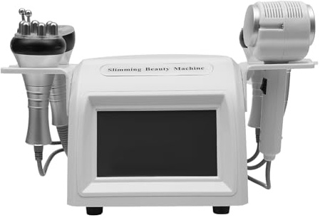 Máquina para quemar grasa 6 en 1, dispositivo de radiofrecuencia de cavitación ultrasónica, cabezal de chorro de grasa de 40 K, 3 cabezales RF y 1 martillo de hielo, cara + cuerpo adelgazante