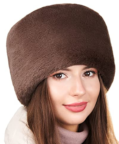 Futrzane Modern Kosakenmütze - Fellmütze Damen - Winter Russische Mütze Pelz