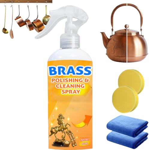 Sofortiges Polier- Und Reinigungsspray Für Messing, Sofortiger Anlaufentferner Für Messing Und Kupfer, Messingreiniger Und -politur, Für Antiquitäten, Kochgeschirr, Schmuck (1 Flasche)