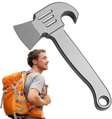 Hache de camping en titane, outil de hache de poche - Pendentif ouvre-bouteille de hachette de poche | Petite hachette de poche multifonctionnelle en de titane pour Noël
