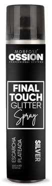 Morfose OSSION PBL Glitter Spray Silver 300ml – Haarglitzer Spray in Silber – Glitzerspray für Haare & Körper – Silber Glanz für Party, Festival & Karneval – Styling Spray