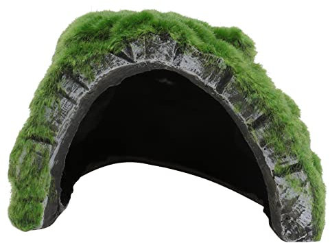 FRCOLOR Grotta Decorativa per Acquario e Tartarughe in Resina Ecologica Robusta, Riparo Naturale Realistico per Pesci e Gamberetti, Ornamento Vivace per Habitat Acquatico