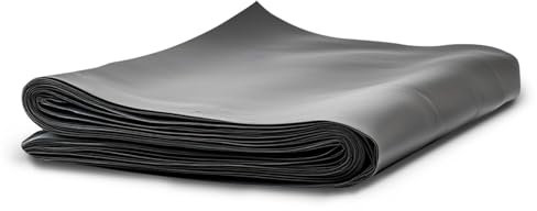 HAUSA Baufolie T200 4m x 5m (20m²) schwarz 200my extra starke Abdeckfolie/Abdeckplane wasserdichte Estrichfolie Rolle reißfeste Teichfolie Baufoil Typ 200 für Innen- & Außenbereich Schutzfolie