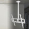 Staffa di montaggio a soffitto orientabile per televisori piatti e curvi da 12 32/32 55 pollici, rotazione a 360° e inclinabile, bianco