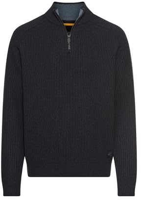 camel active Herren Strick-Troyer aus Reiner Lammwolle Navyblau, Menswear-XL
