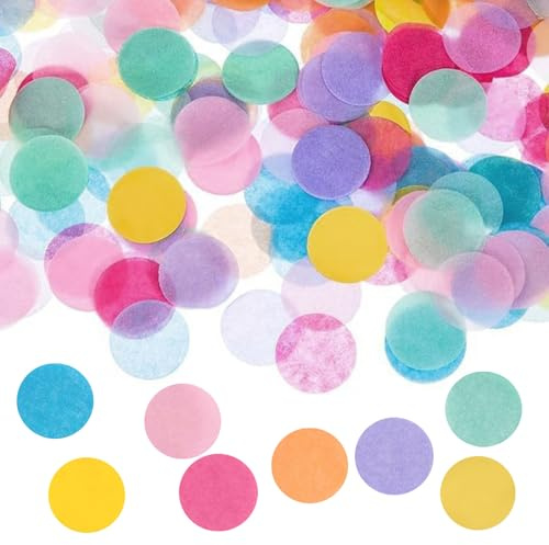 5000pcs Multicolour Biodegradable Confetti Tissue Paper Circle Confetti 50g