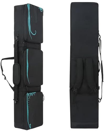 NADCFN Skiausrüstung 146/155/165 cm (Innenmaß) Snowboard-/Ski-Tasche ohne Rollen | Skitasche, Snowboard-Rucksack Skitasche(Black)
