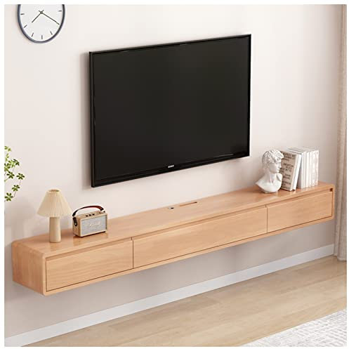 Schwebender TV-Ständer – Wandmontierter Entertainment-Center-Aufbewahrungsschrank mit Tür und Regal, moderne Medienkonsole für Wohnzimmer und Heimkino