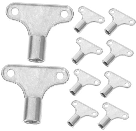 iplusmile 10pcs Radiator Air Vent Key Heater Bleed Keys Radiator Valve Wrench for Bleeding Metal Plumbing Tools Square for Supplies