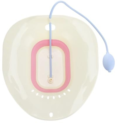 Dorccsi Bain de siège de Toilette Pliable et Portable pour Femmes Enceintes, Bidet pour hémorroïdes, Rose, Bain siège au-Dessus des Toilettes, pour hémorroïdes, Hanche